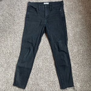 EUC Madewell | 10” High Rise Skinny Black Jeans